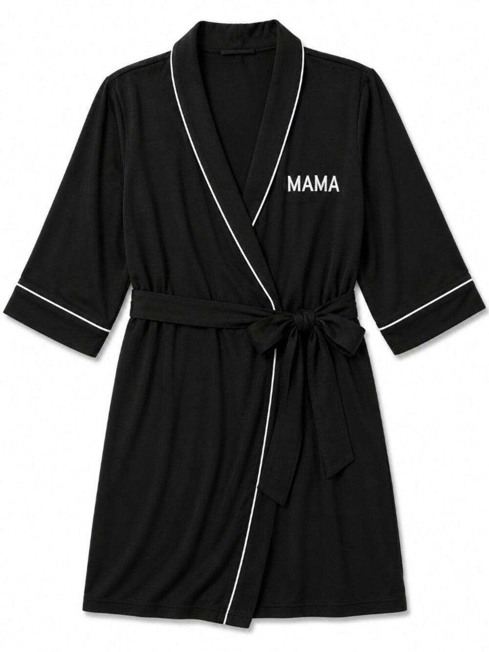 Mama Postpartum Robe | Black Maternity Nursing Robe | Hospital Bag Essential